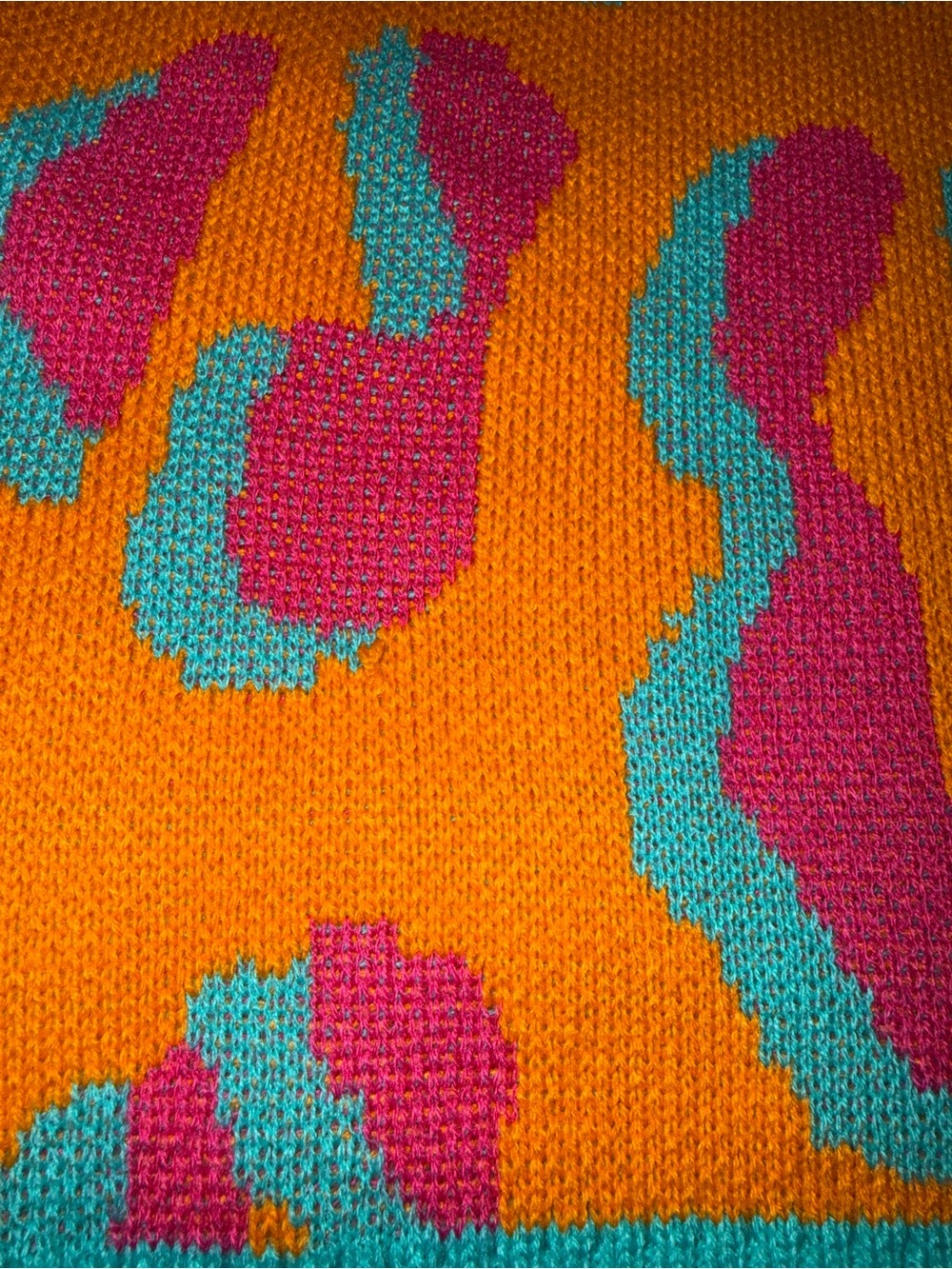 Orange Leopard Print Sweater - Picture 3 of 5